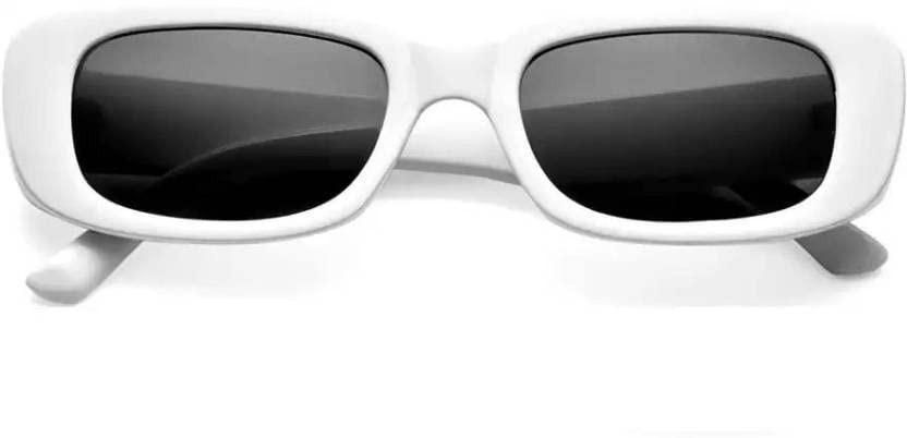 Rich Club Rectangle Sunglasses for Women Retro Driving Glasses 90?s Vintage Fashion Narrow Square Frame UV400 Protection (Combo)